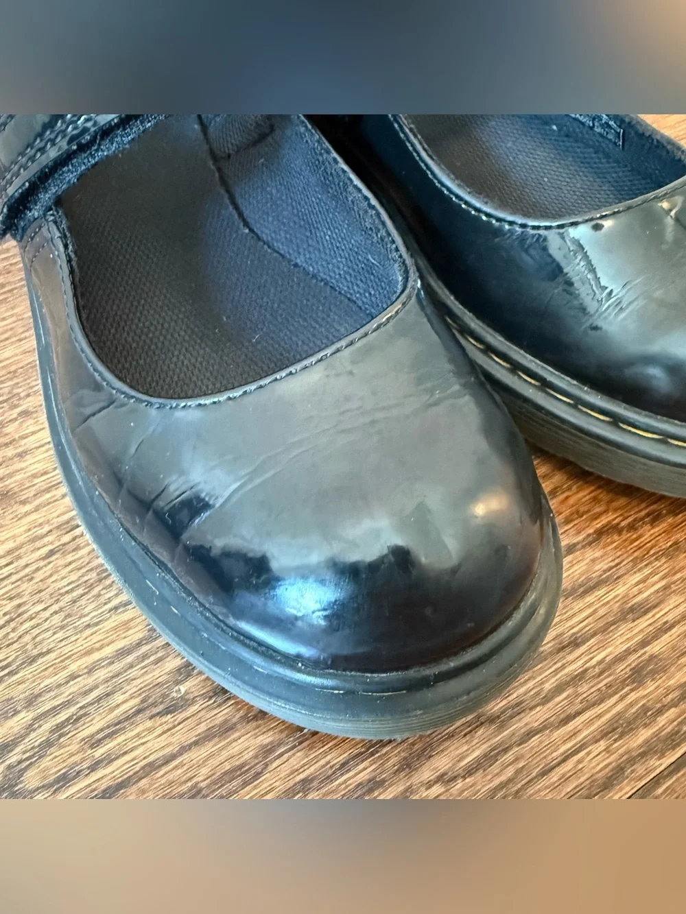 Dr. Martens | Kids Maccy Patent Leather Mary Jane Shoes - Black Size 4